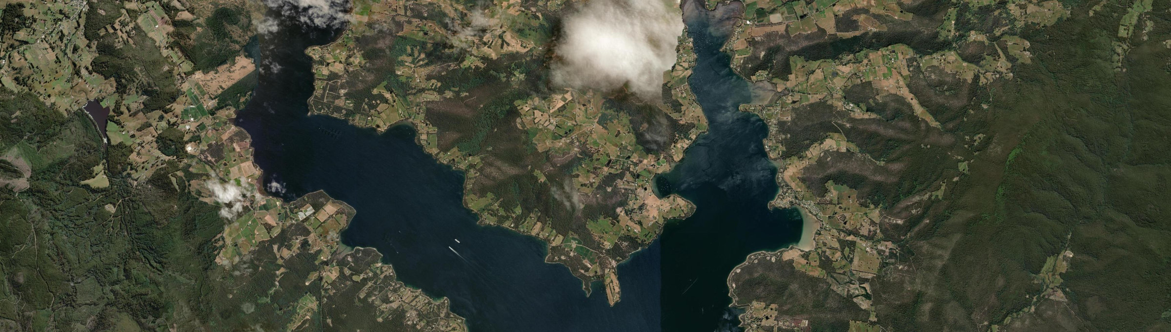 Aerial view of Lymington, TAS