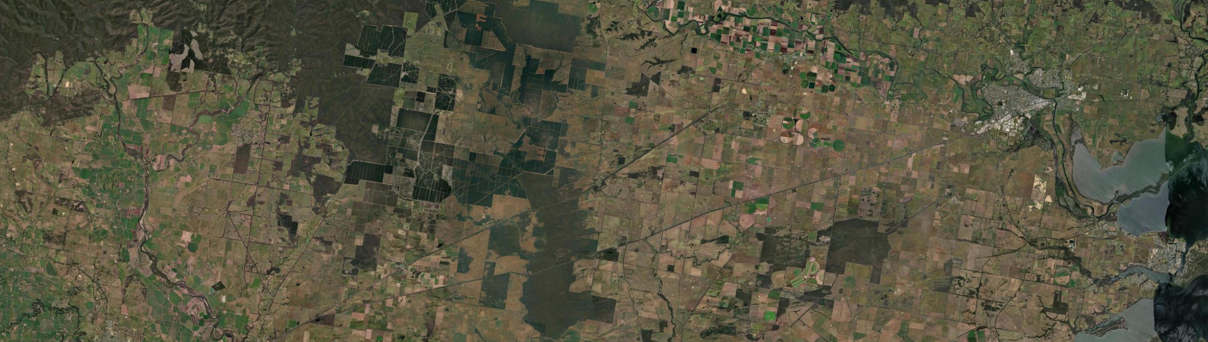 Aerial view of Fernbank, VIC
