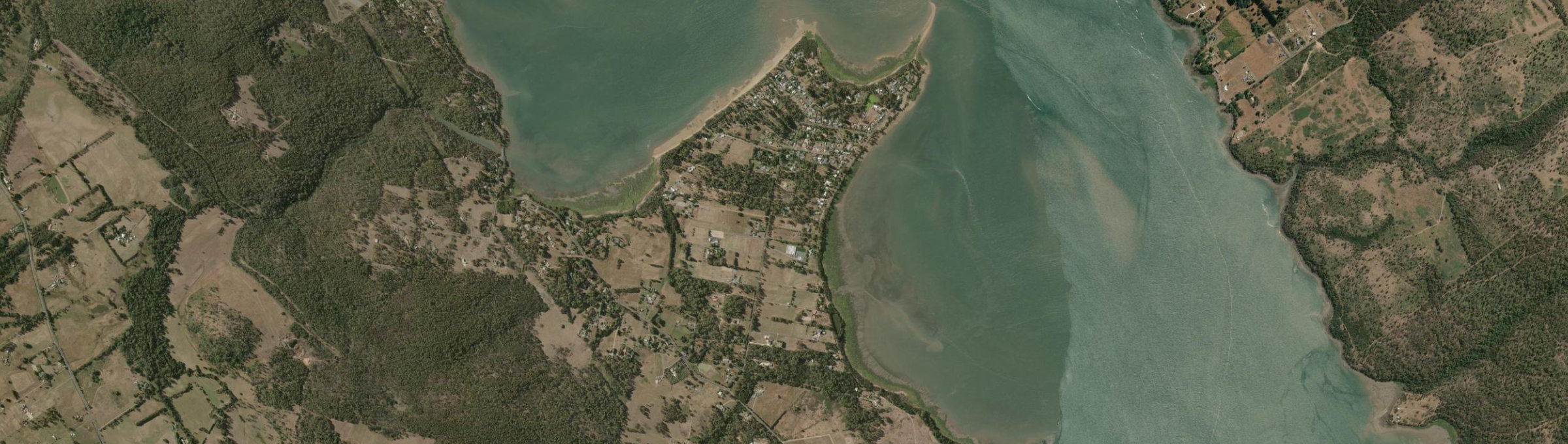 Aerial view of Swan Point, TAS