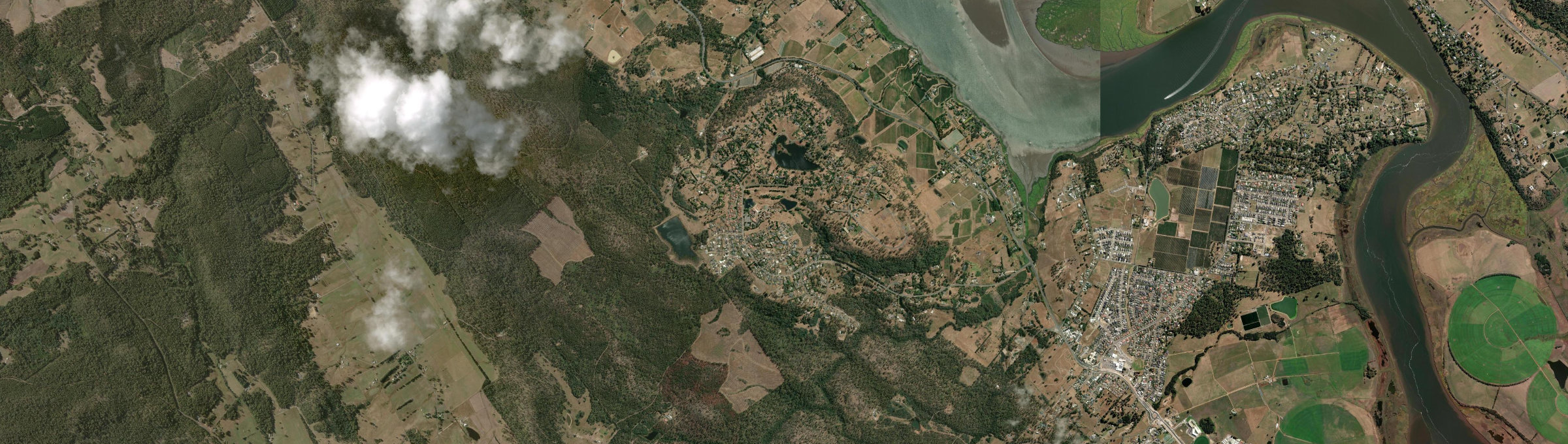 Aerial view of Grindelwald, TAS