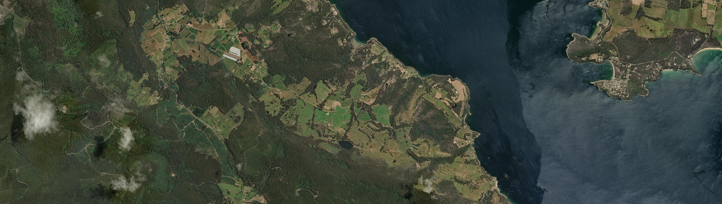 Aerial view of Police Point, TAS