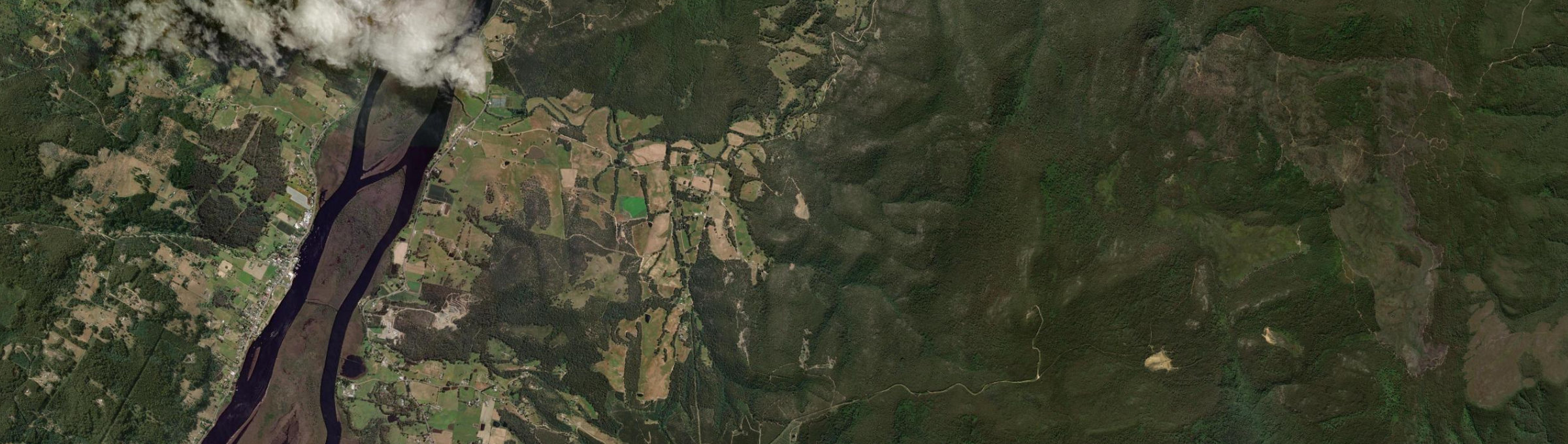 Aerial view of Upper Woodstock, TAS