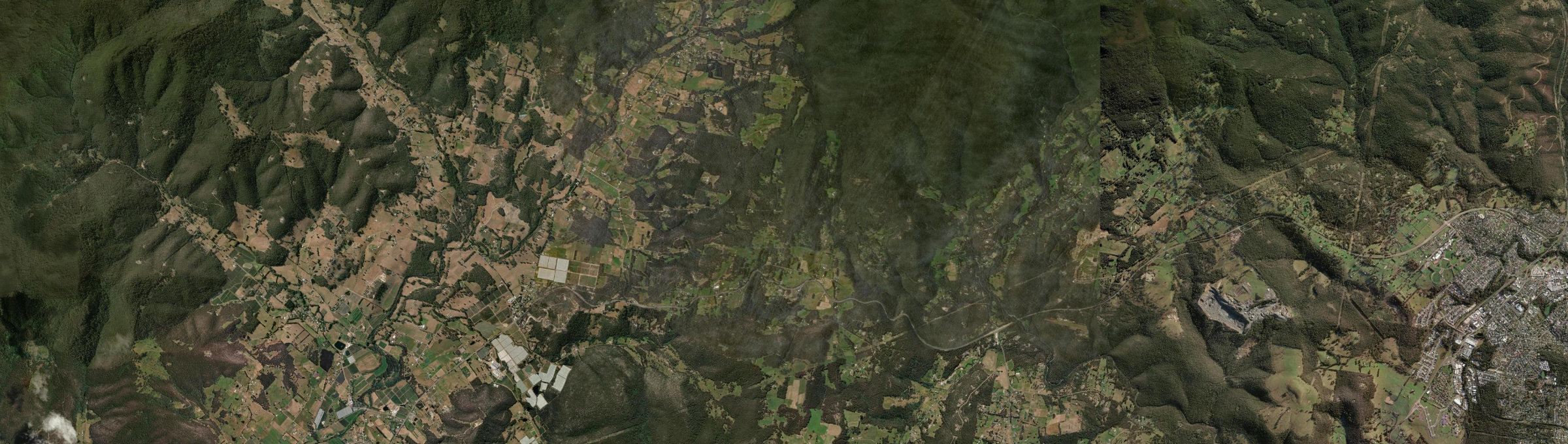 Aerial view of Lower Longley, TAS