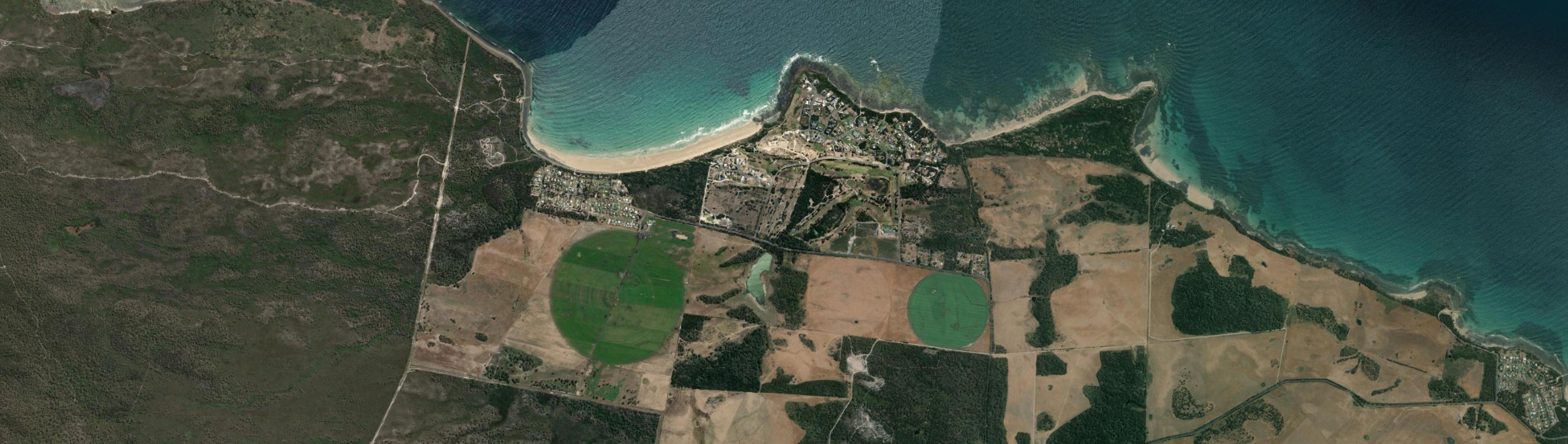 Aerial view of Lulworth, TAS