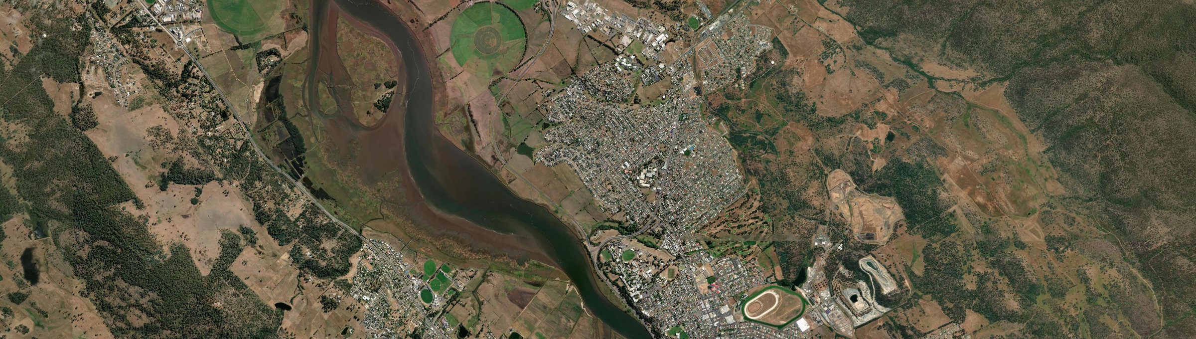 Aerial view of Newnham, TAS