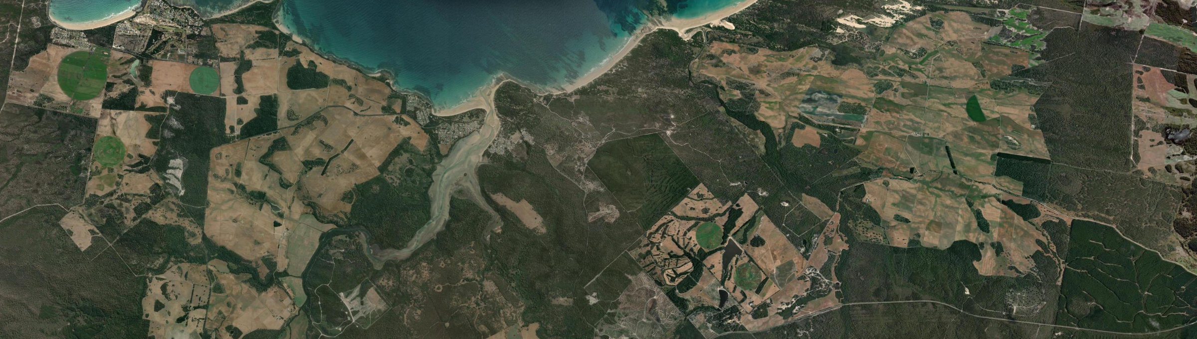 Aerial view of Bellingham, TAS