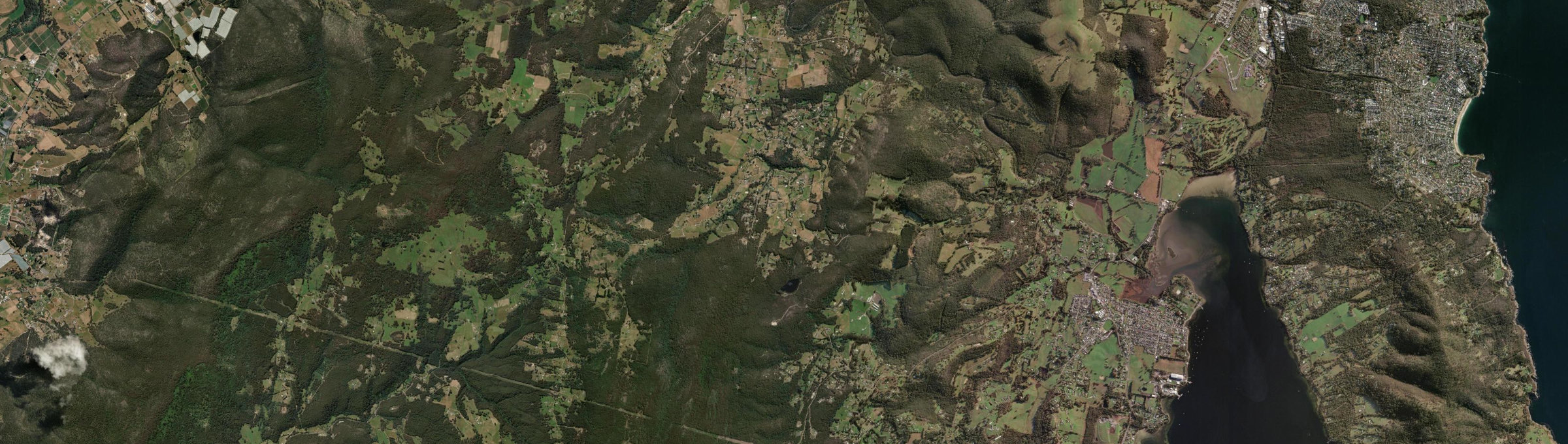 Aerial view of Allens Rivulet, TAS