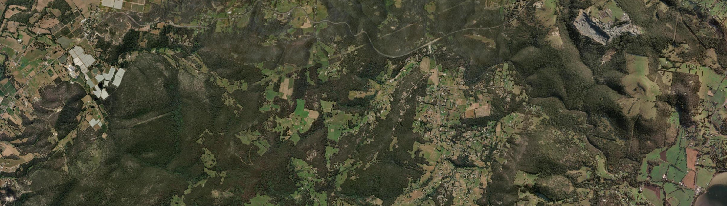 Aerial view of Sandfly, TAS