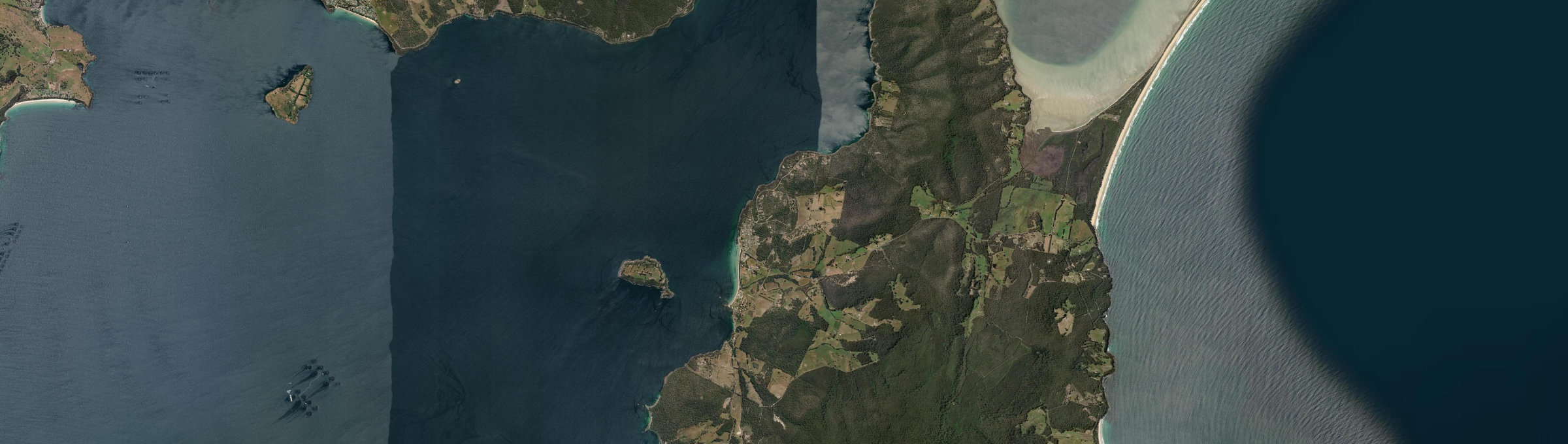 Aerial view of Alonnah, TAS