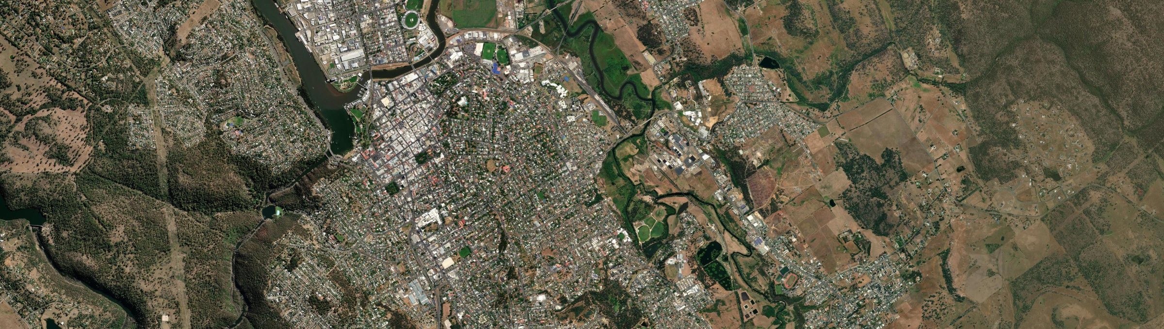 Aerial view of Newstead (Tas.), TAS