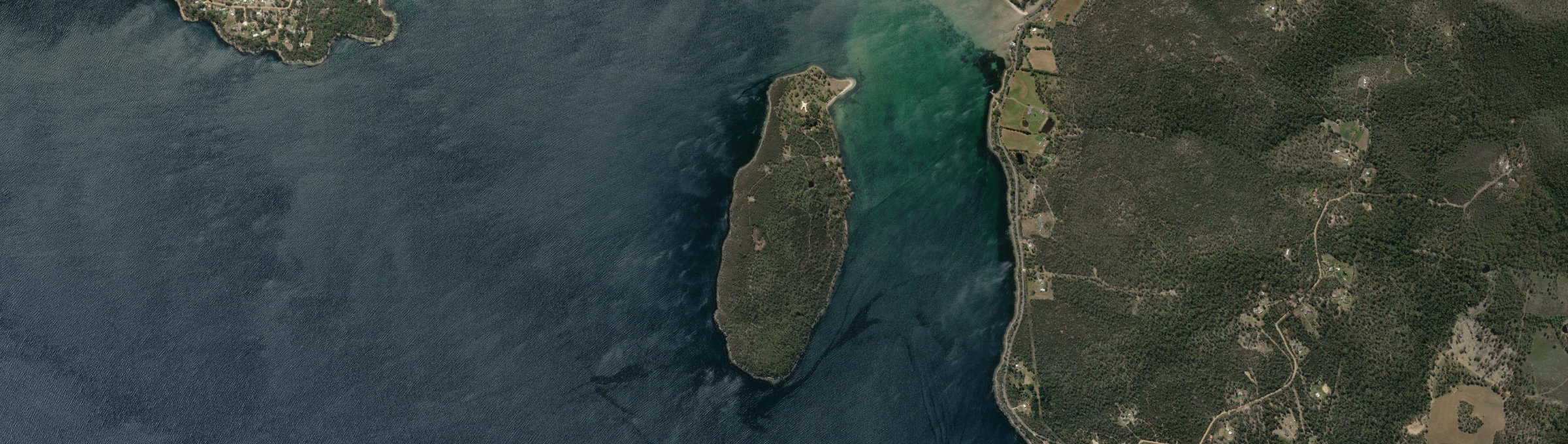 Aerial view of Garden Island (Tas.), TAS