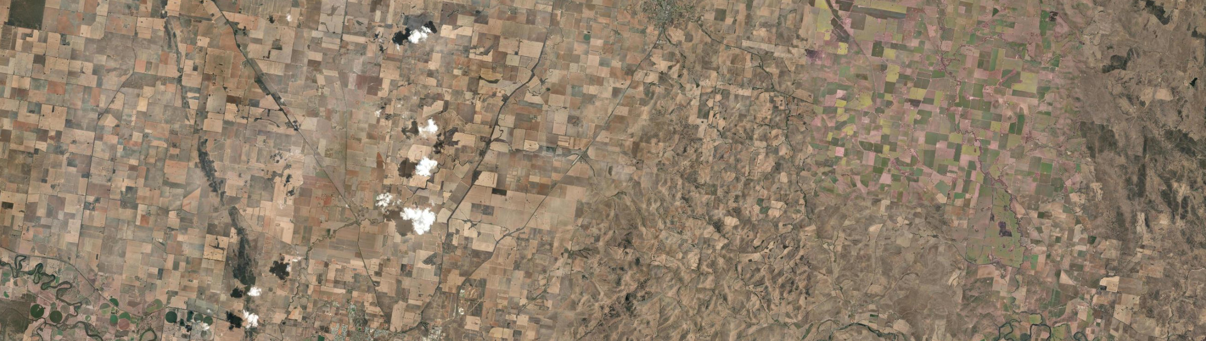 Aerial view of Harefield, NSW