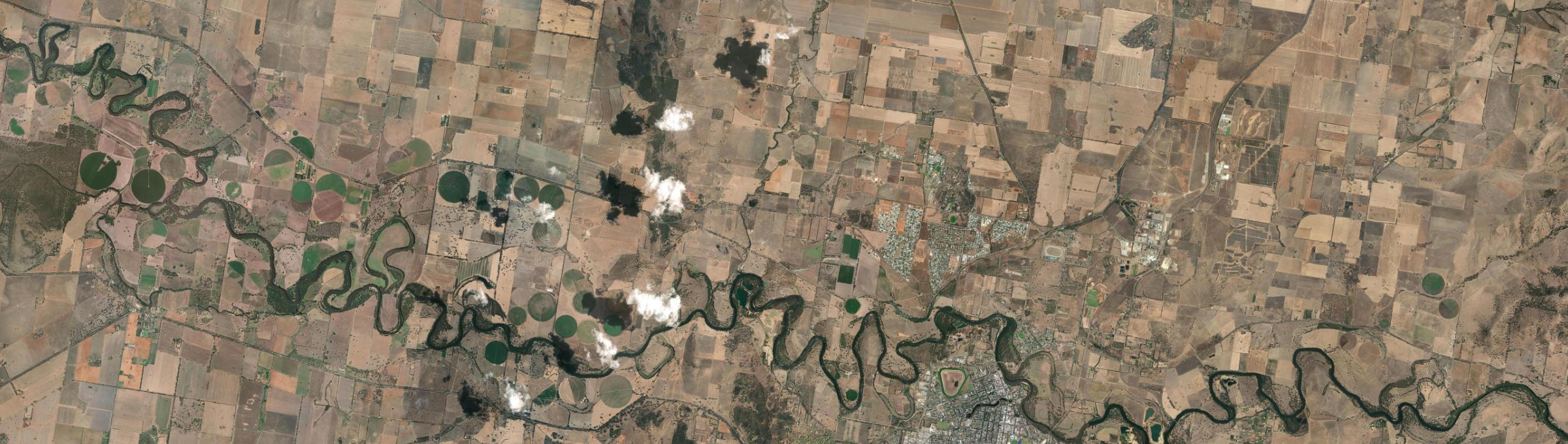 Aerial view of Gobbagombalin, NSW