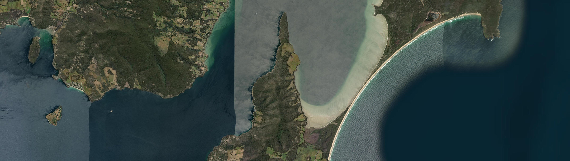 Aerial view of Simpsons Bay, TAS