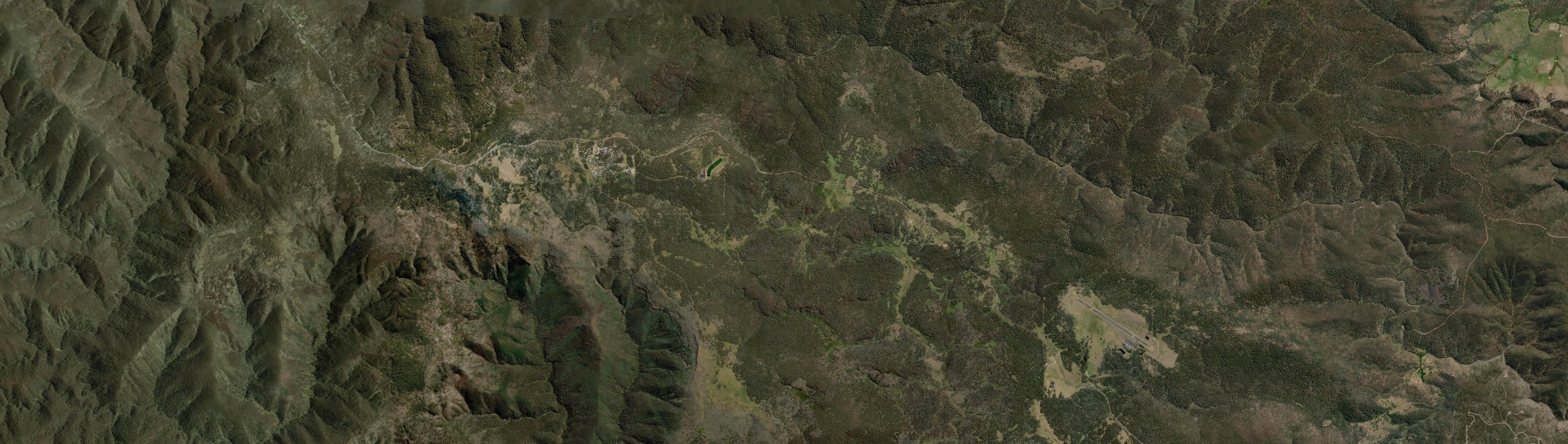 Aerial view of Dinner Plain, VIC