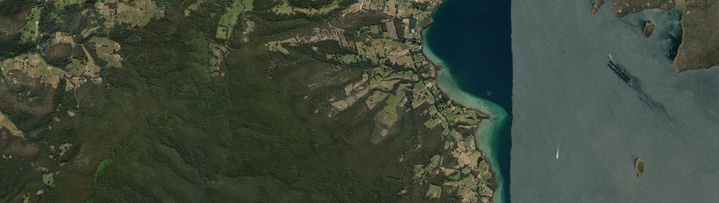 Aerial view of Birchs Bay, TAS
