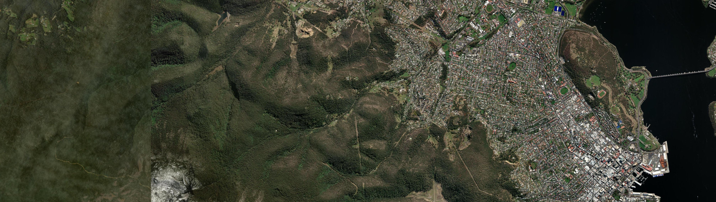 Aerial view of Lenah Valley, TAS