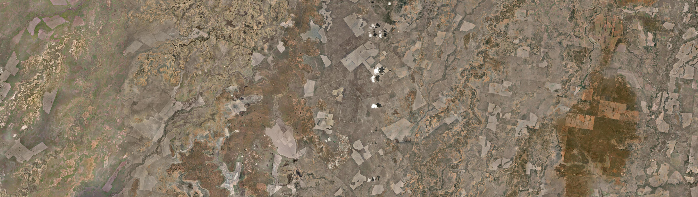 Aerial view of Lightning Ridge, NSW