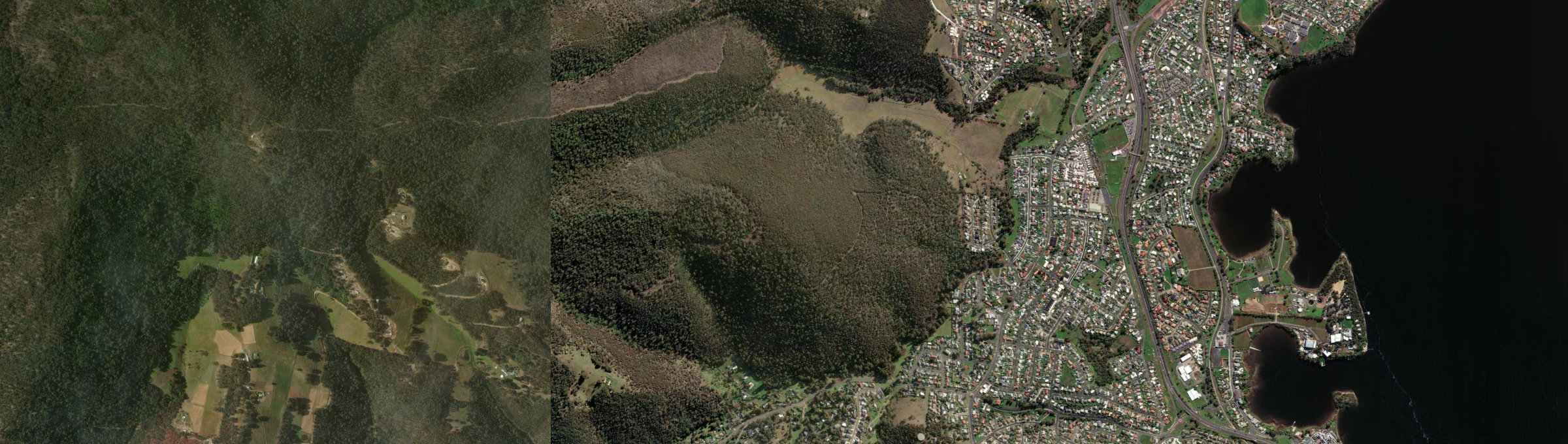 Aerial view of Chigwell, TAS