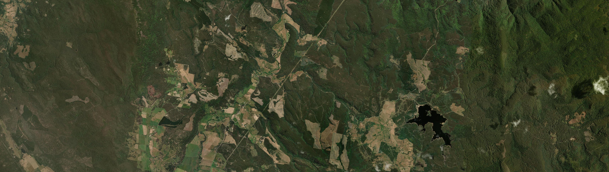 Aerial view of Targa, TAS