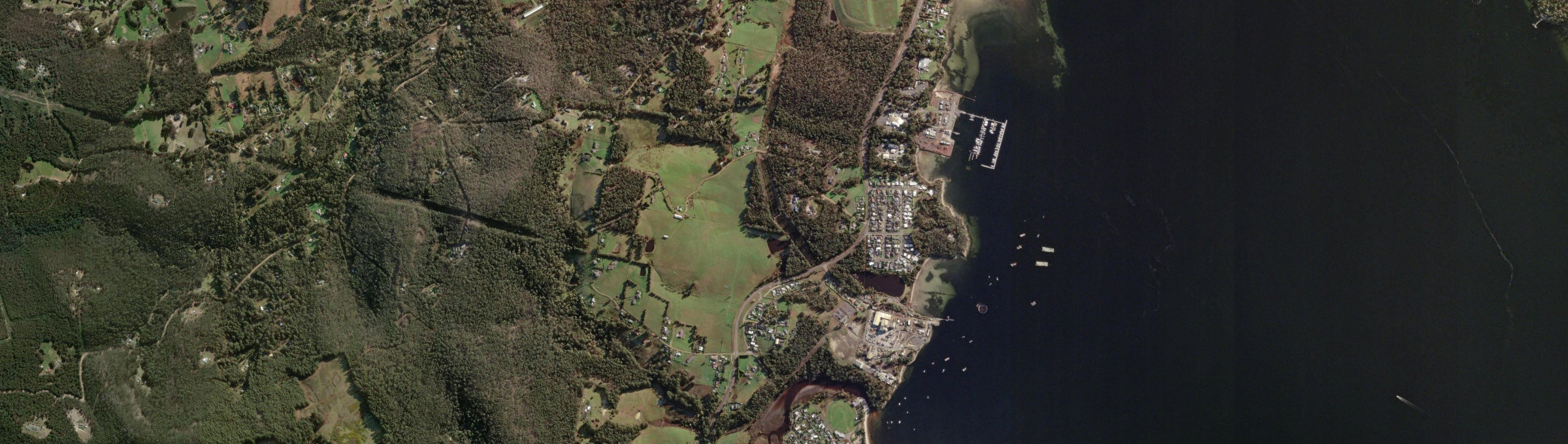 Aerial view of Electrona, TAS
