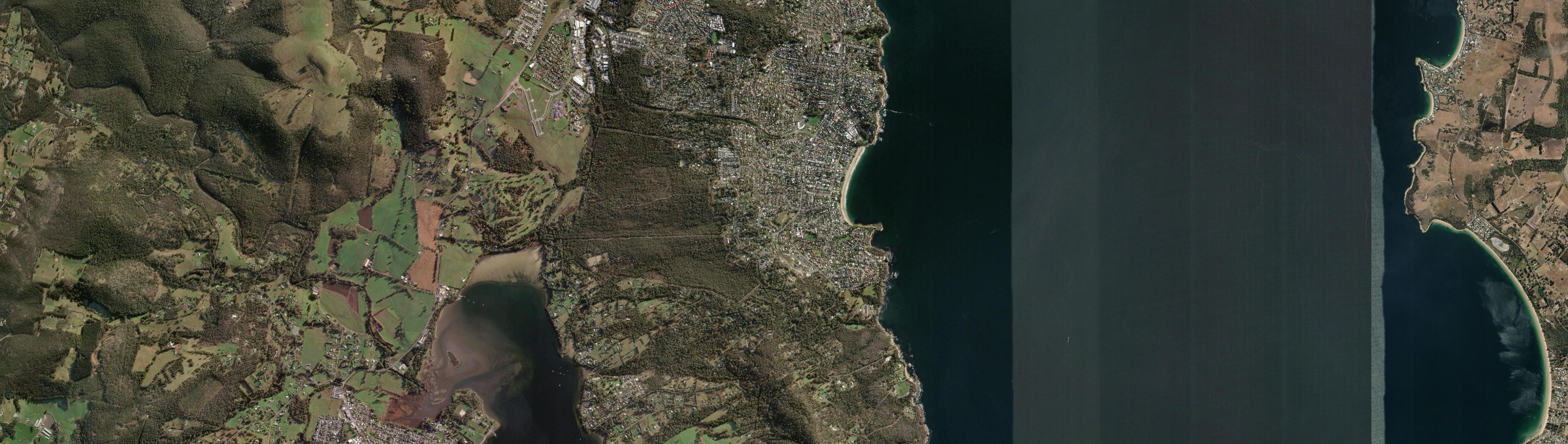 Aerial view of Blackmans Bay, TAS
