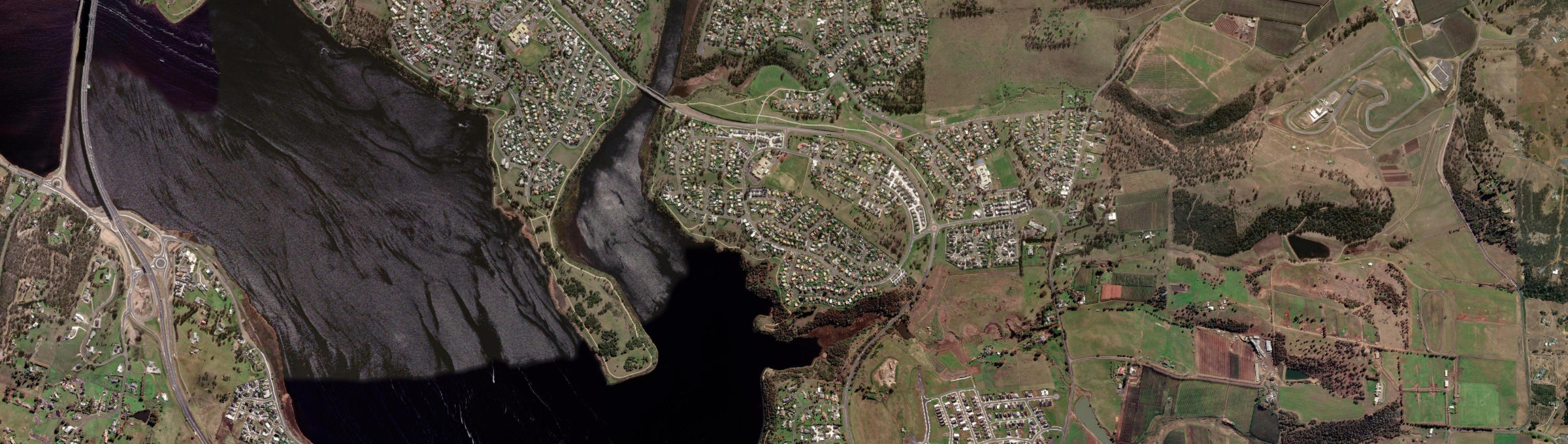 Aerial view of Herdsmans Cove, TAS
