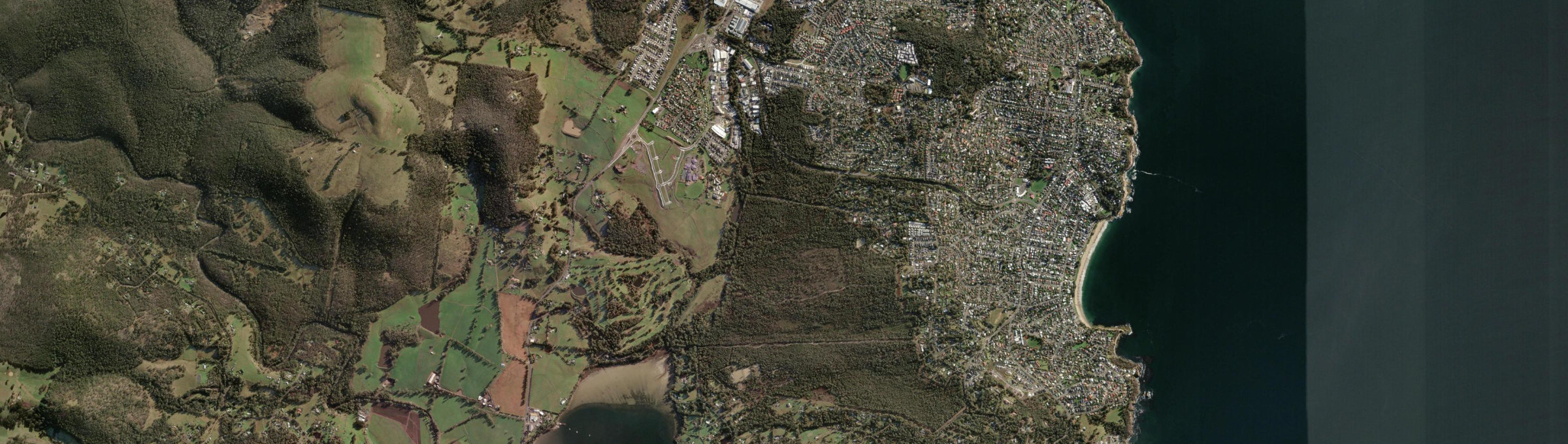 Aerial view of Huntingfield, TAS