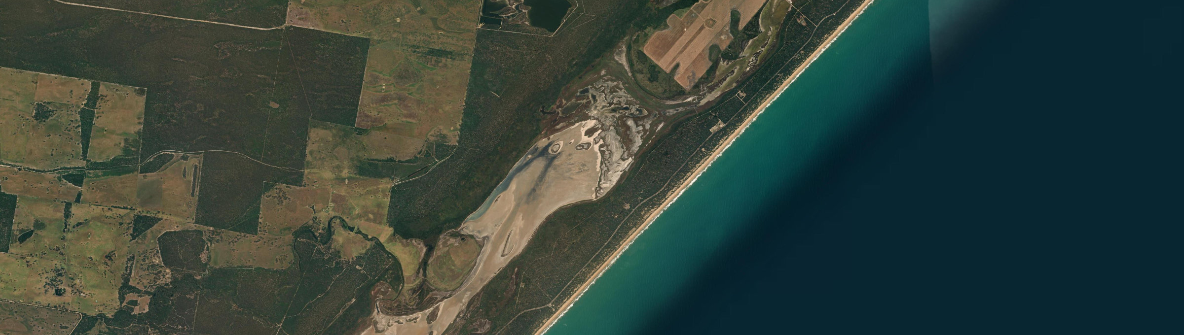 Aerial view of Flamingo Beach, VIC