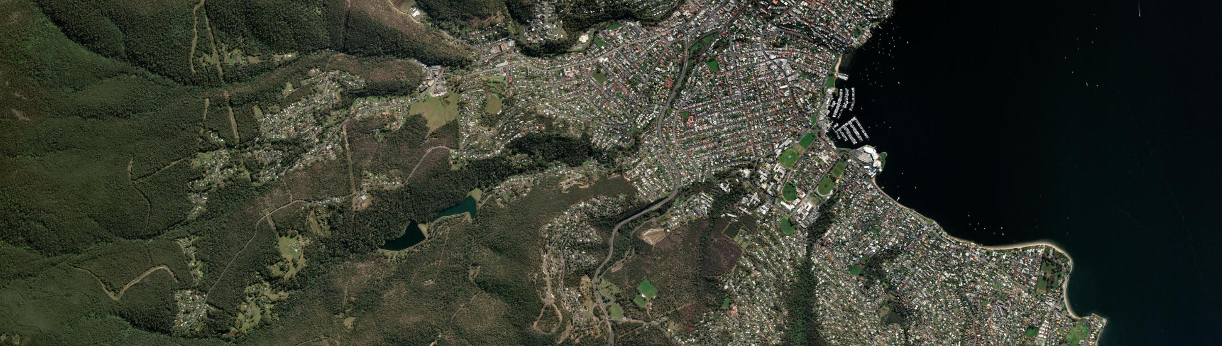Aerial view of Dynnyrne, TAS