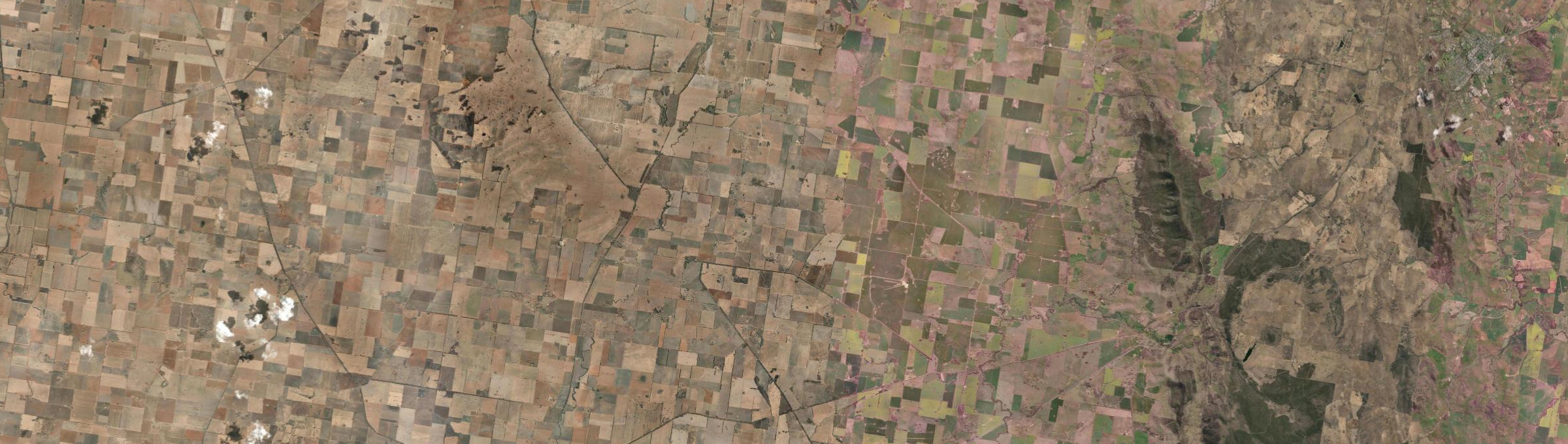 Aerial view of Junee Reefs, NSW