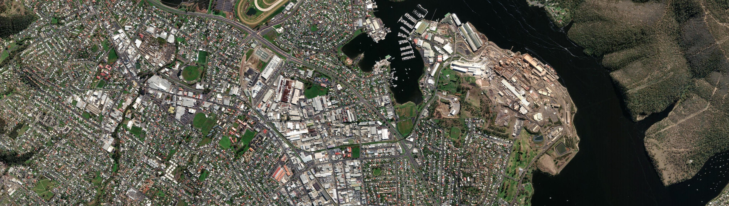 Aerial view of Derwent Park, TAS