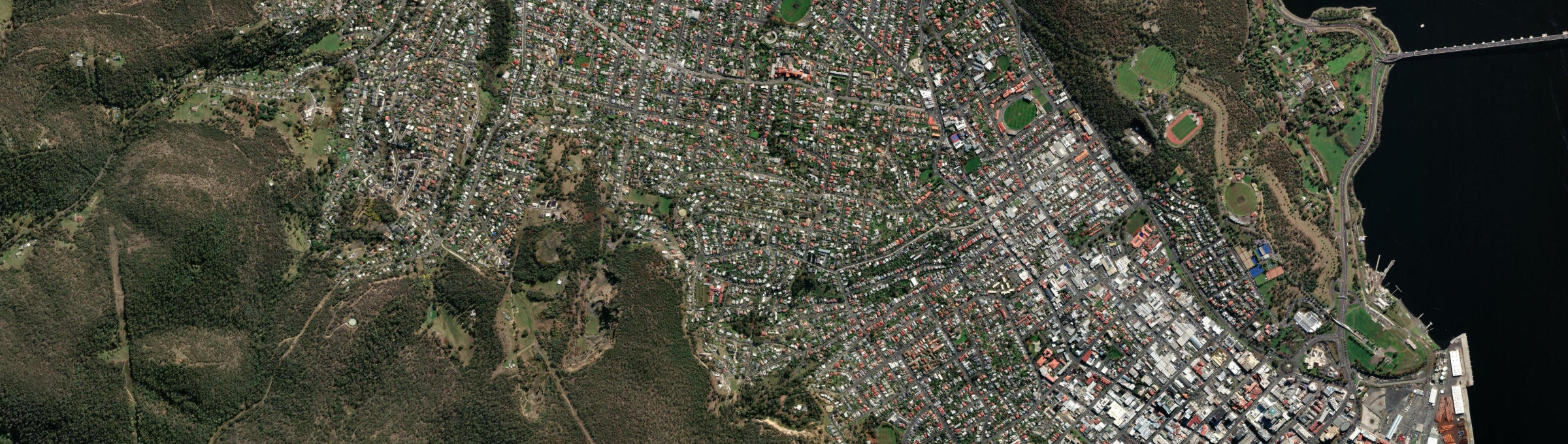 Aerial view of Mount Stuart (Tas.), TAS