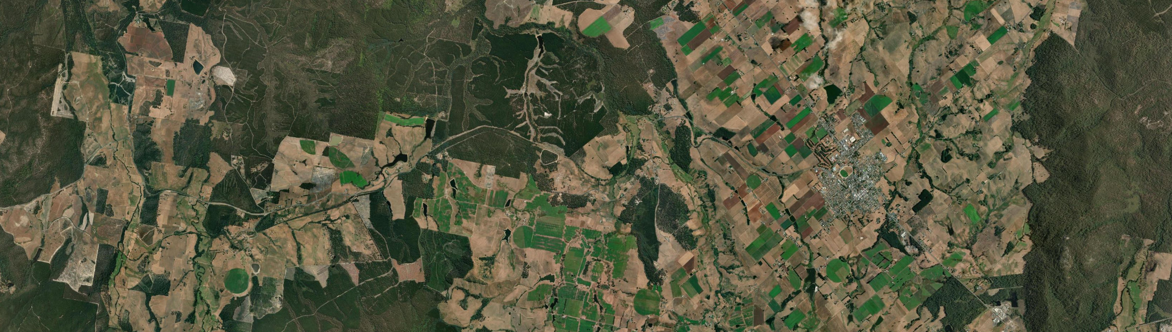 Aerial view of Lietinna, TAS