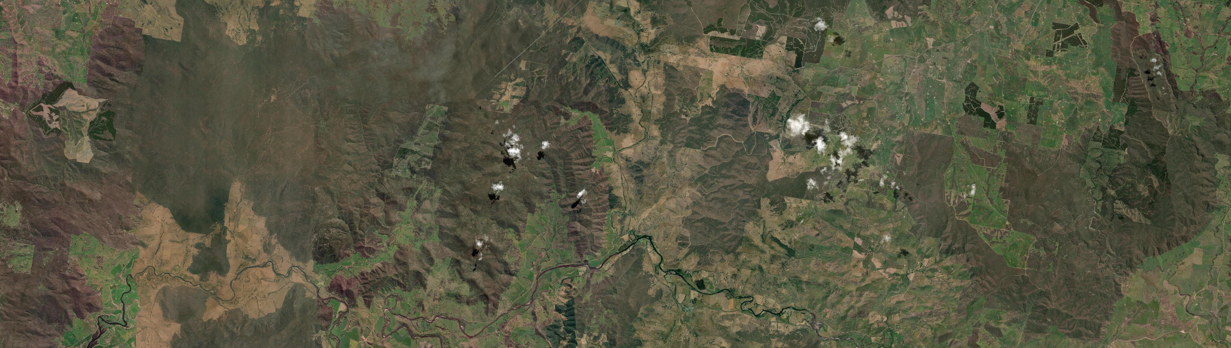 Aerial view of Jingellic, NSW