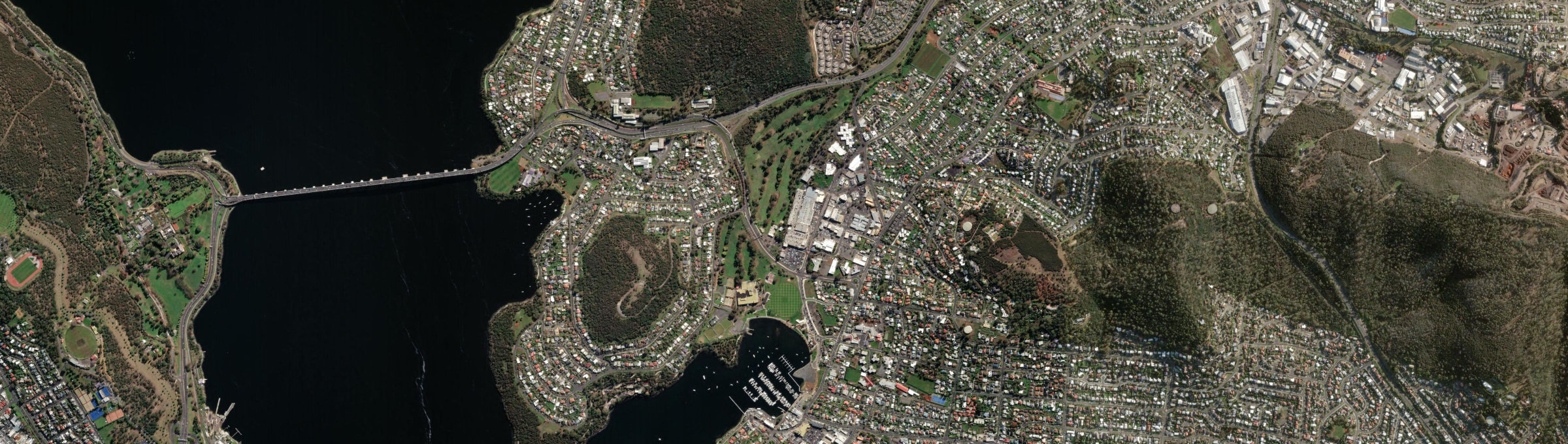 Aerial view of Rosny Park, TAS