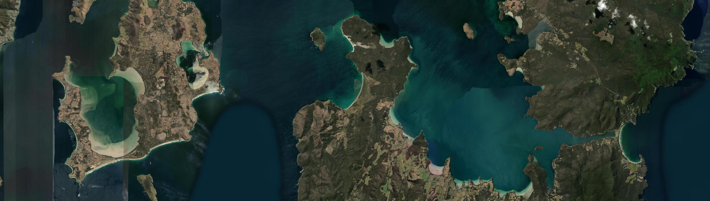 Aerial view of Sloping Main, TAS