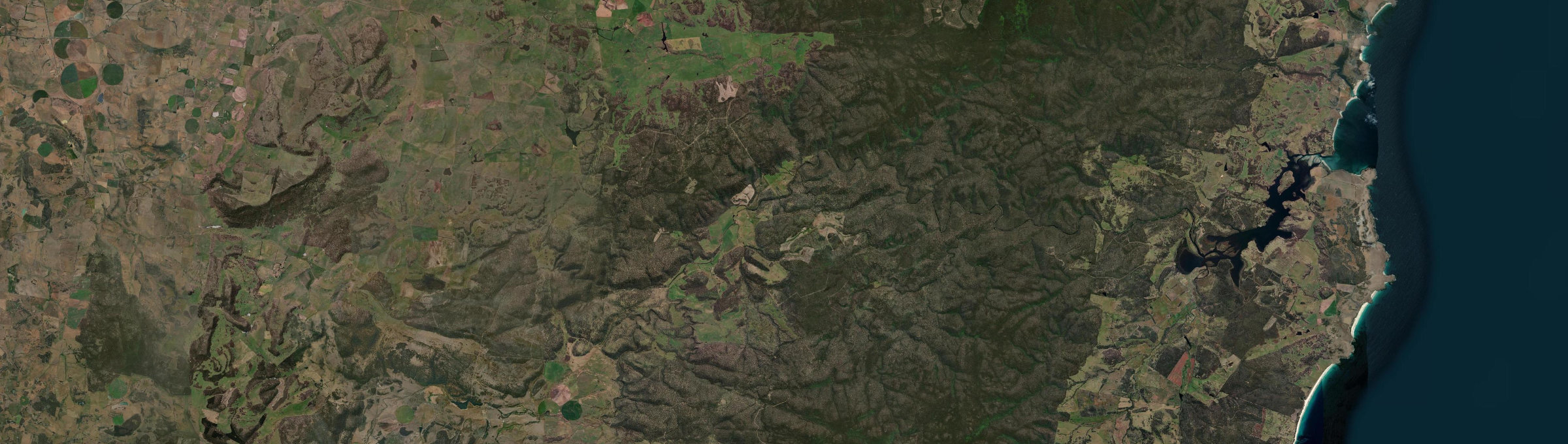 Aerial view of Swanston, TAS