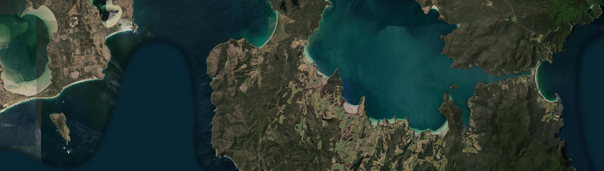 Aerial view of Saltwater River, TAS