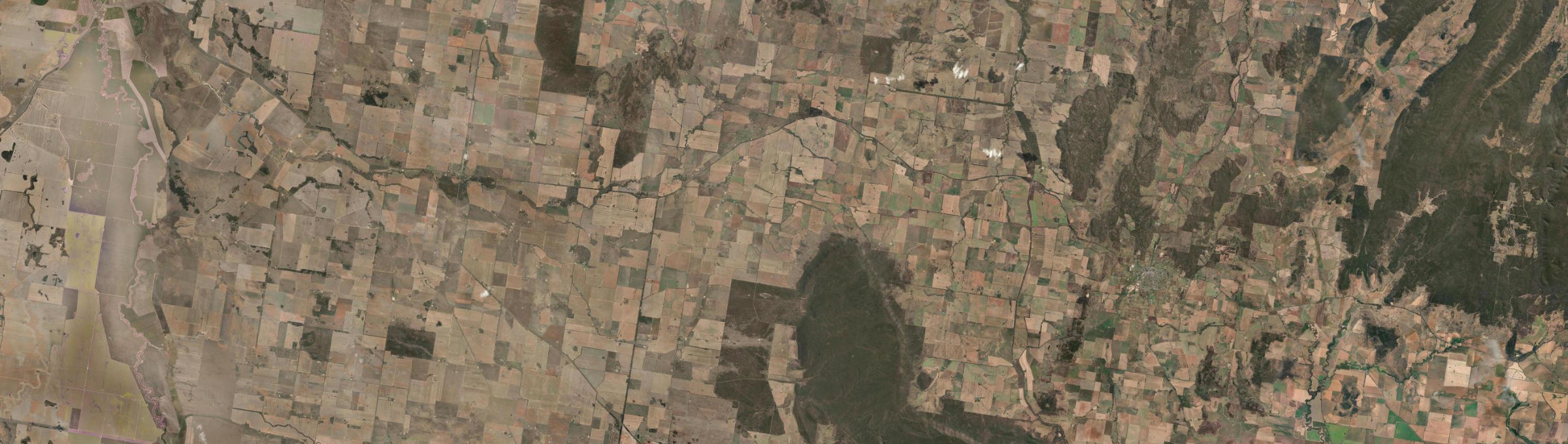Aerial view of Piney Range, NSW