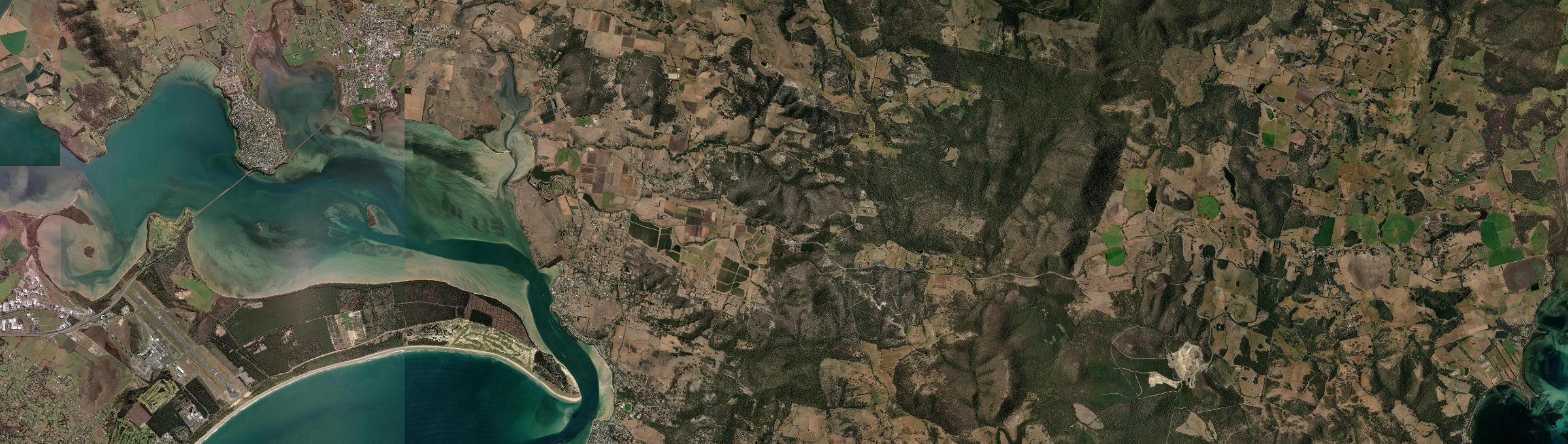 Aerial view of Forcett, TAS