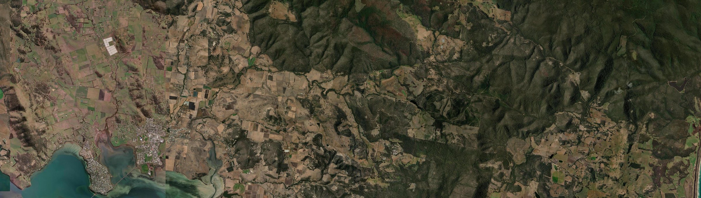Aerial view of Wattle Hill (Tas.), TAS