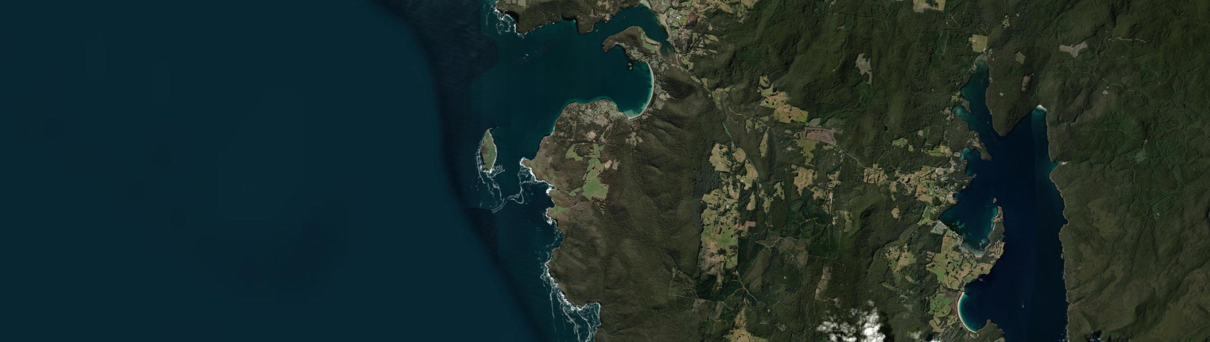 Aerial view of White Beach, TAS