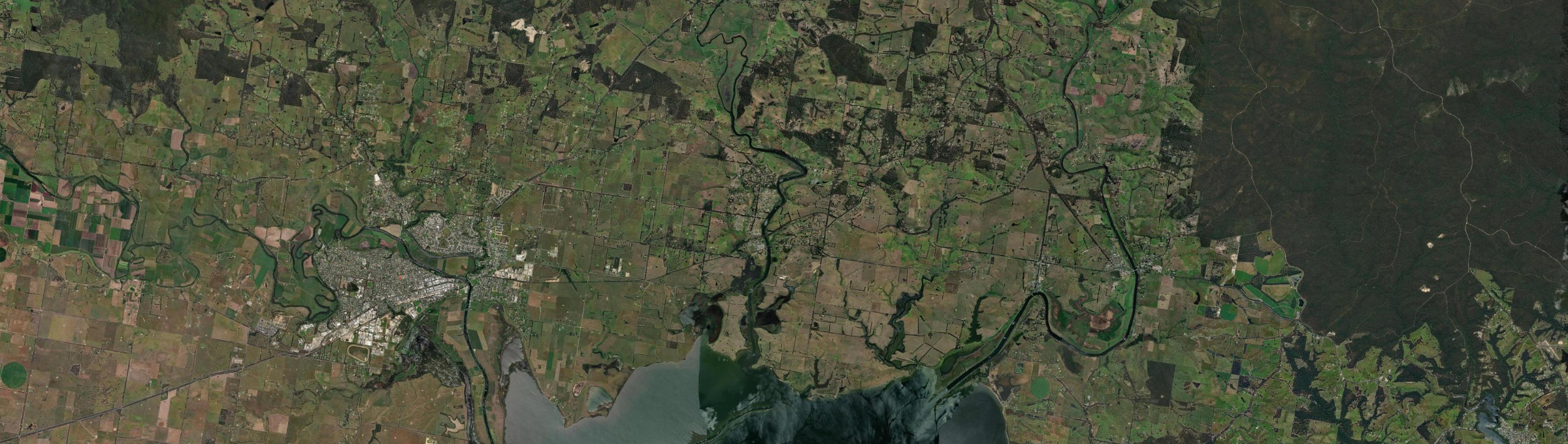 Aerial view of Nicholson (Vic.), VIC