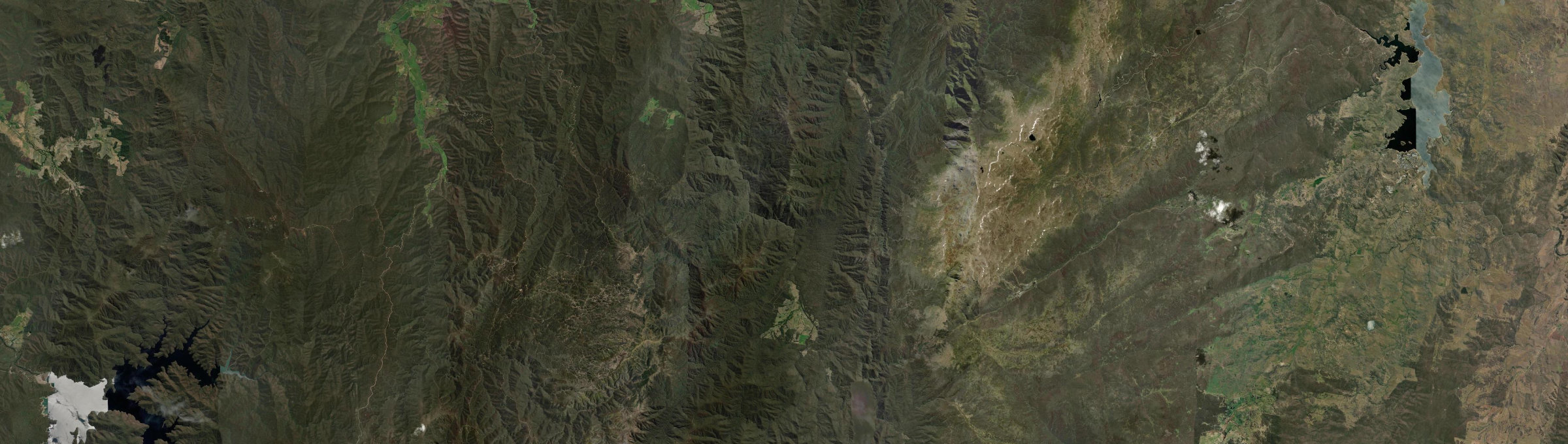 Aerial view of Murray Gorge, NSW
