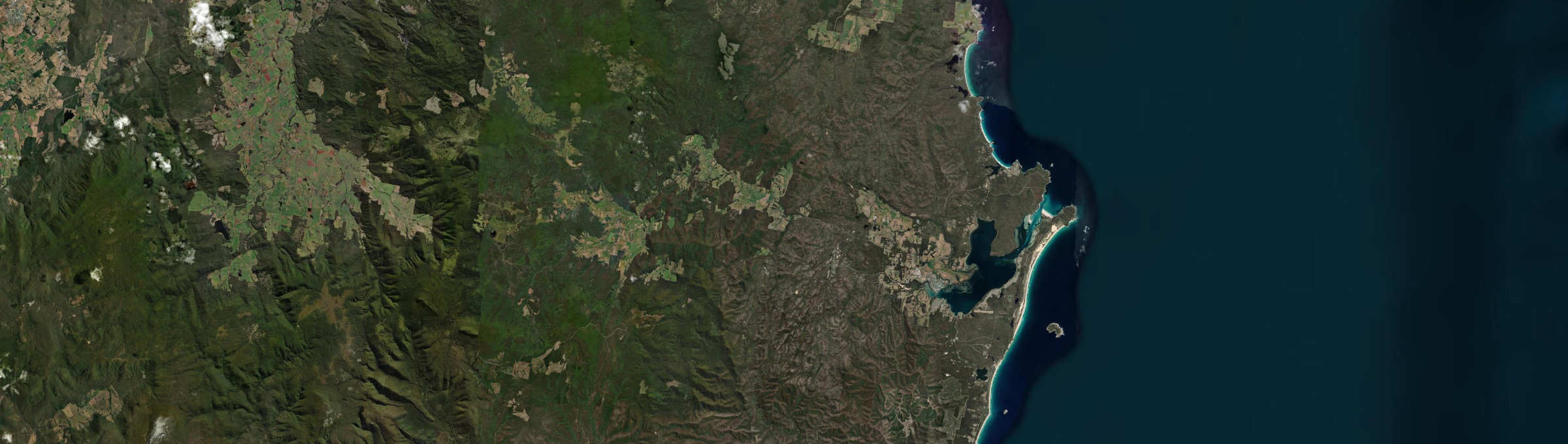 Aerial view of Goshen, TAS