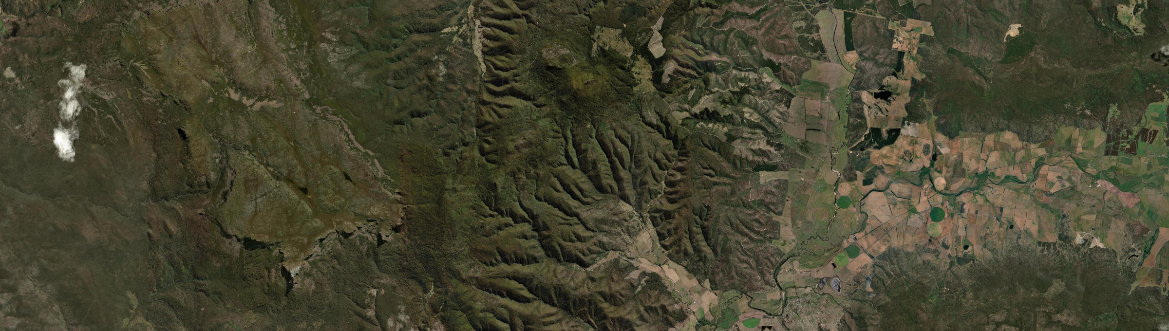 Aerial view of Mangana, TAS