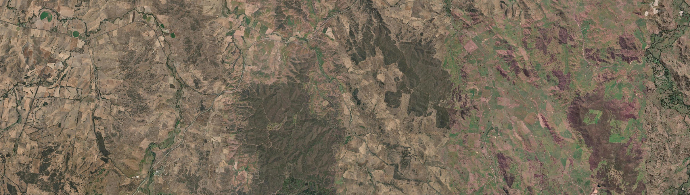 Aerial view of Mount Adrah, NSW