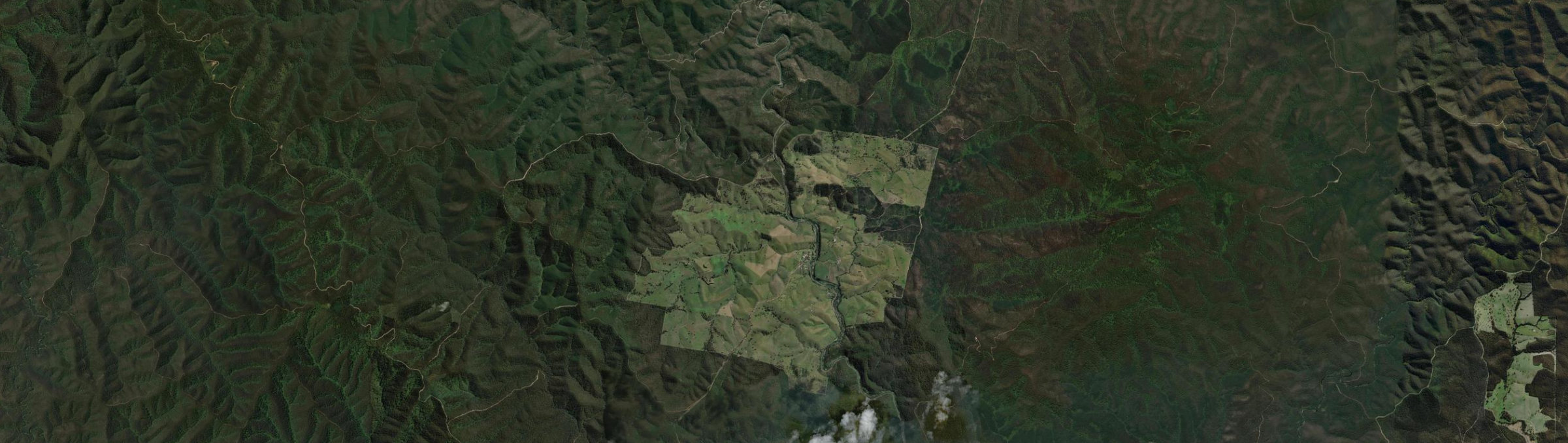 Aerial view of Tambo Crossing, VIC