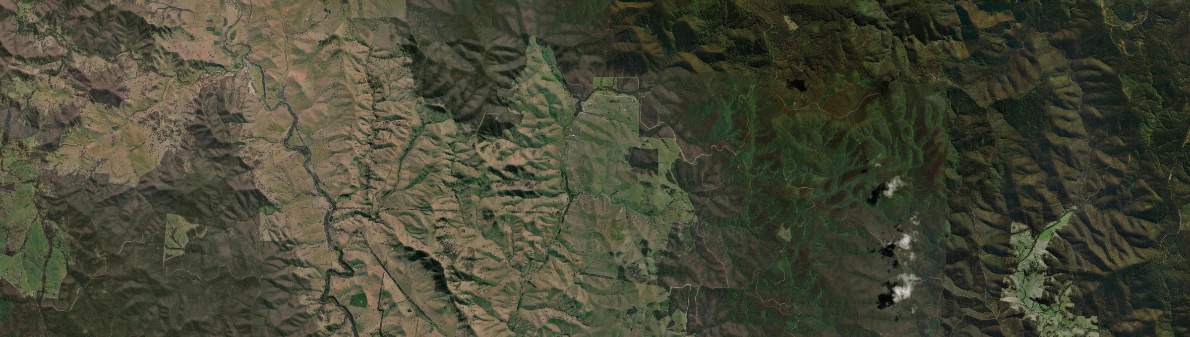 Aerial view of Ensay North, VIC